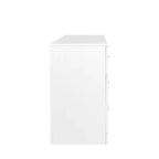 Commode blanche à 6 tiroirs, 1 personne