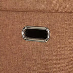 Banc de rangement ottoman en lin marron/gris/vert/beige/rose – 1 personne, 38/48/61/76/109 cm