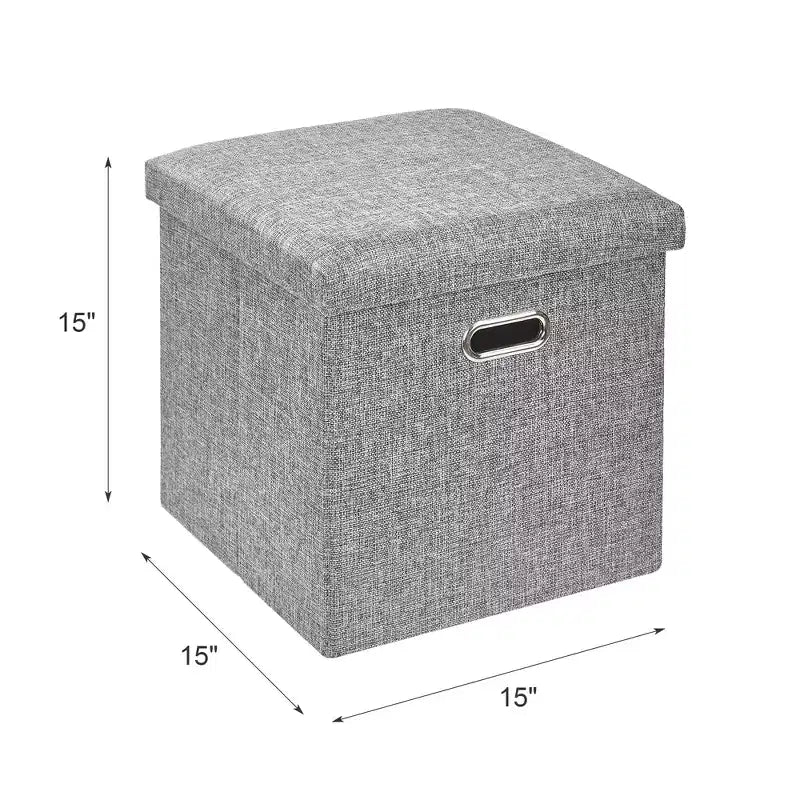Banc de rangement ottoman en lin marron/gris/vert/beige/rose – 1 personne, 38/48/61/76/109 cm
