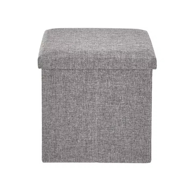 Banc de rangement ottoman en lin marron/gris/vert/beige/rose – 1 personne, 38/48/61/76/109 cm
