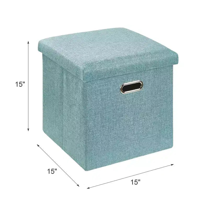 Banc de rangement ottoman en lin marron/gris/vert/beige/rose – 1 personne, 38/48/61/76/109 cm