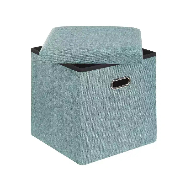 Banc de rangement ottoman en lin marron/gris/vert/beige/rose – 1 personne, 38/48/61/76/109 cm