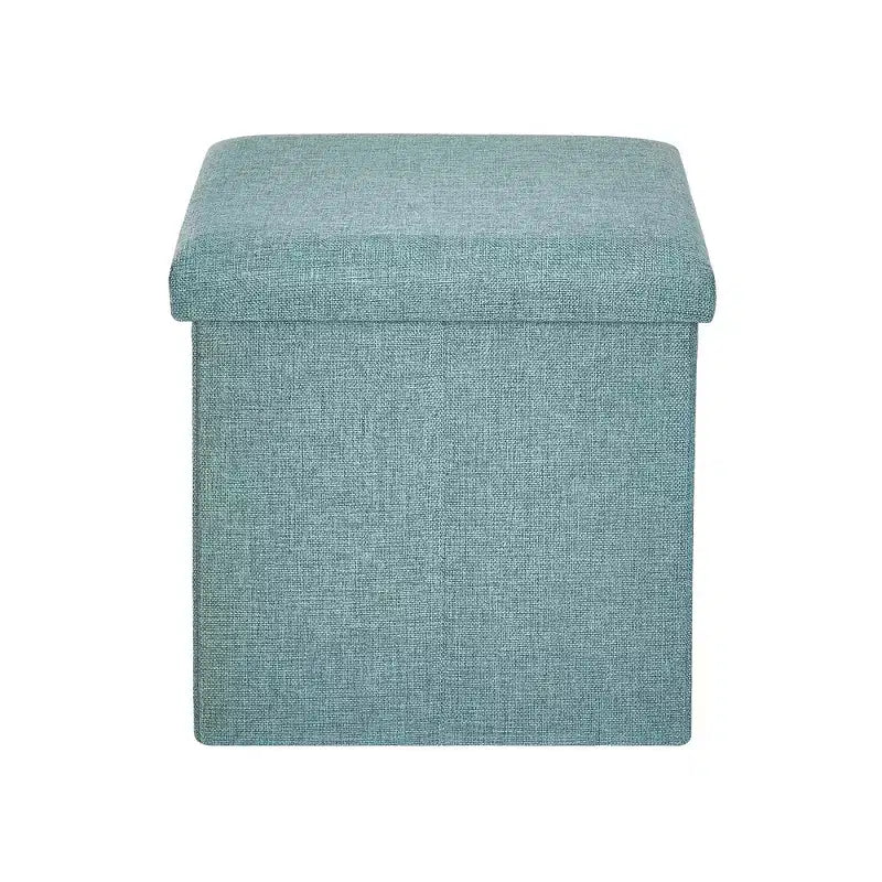 Banc de rangement ottoman en lin marron/gris/vert/beige/rose – 1 personne, 38/48/61/76/109 cm