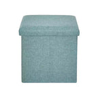 Banc de rangement ottoman en lin marron/gris/vert/beige/rose – 1 personne, 38/48/61/76/109 cm