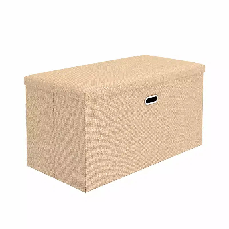 Banc de rangement ottoman en lin marron/gris/vert/beige/rose – 1 personne, 38/48/61/76/109 cm