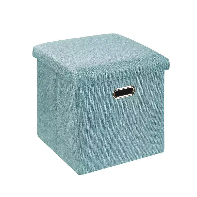 Banc de rangement ottoman en lin marron/gris/vert/beige/rose – 1 personne, 38/48/61/76/109 cm