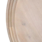 Table basse ronde blanc cassé, 3 pieds, 1 pièce