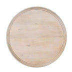Table basse ronde blanc cassé, 3 pieds, 1 pièce