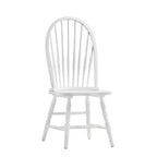 HomeRoots White Wood Windsor Back Dining Side Chair
