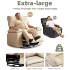 Fauteuil Inclinable Large Surdimensionné - Grand Fauteuil Inclinable Manuel en Faux Cuir PU pour Adultes, Fauteuil de Repos au Confort Exceptionnel
