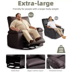 Fauteuil Inclinable Large Surdimensionné - Grand Fauteuil Inclinable Manuel en Faux Cuir PU pour Adultes, Fauteuil de Repos au Confort Exceptionnel
