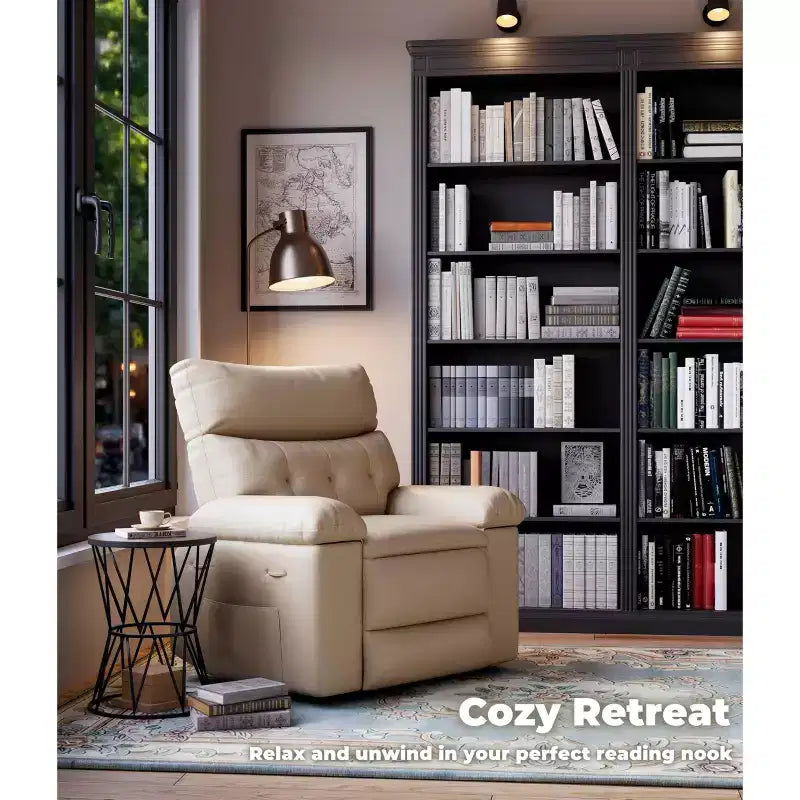 Fauteuil Inclinable Large Surdimensionné - Grand Fauteuil Inclinable Manuel en Faux Cuir PU pour Adultes, Fauteuil de Repos au Confort Exceptionnel