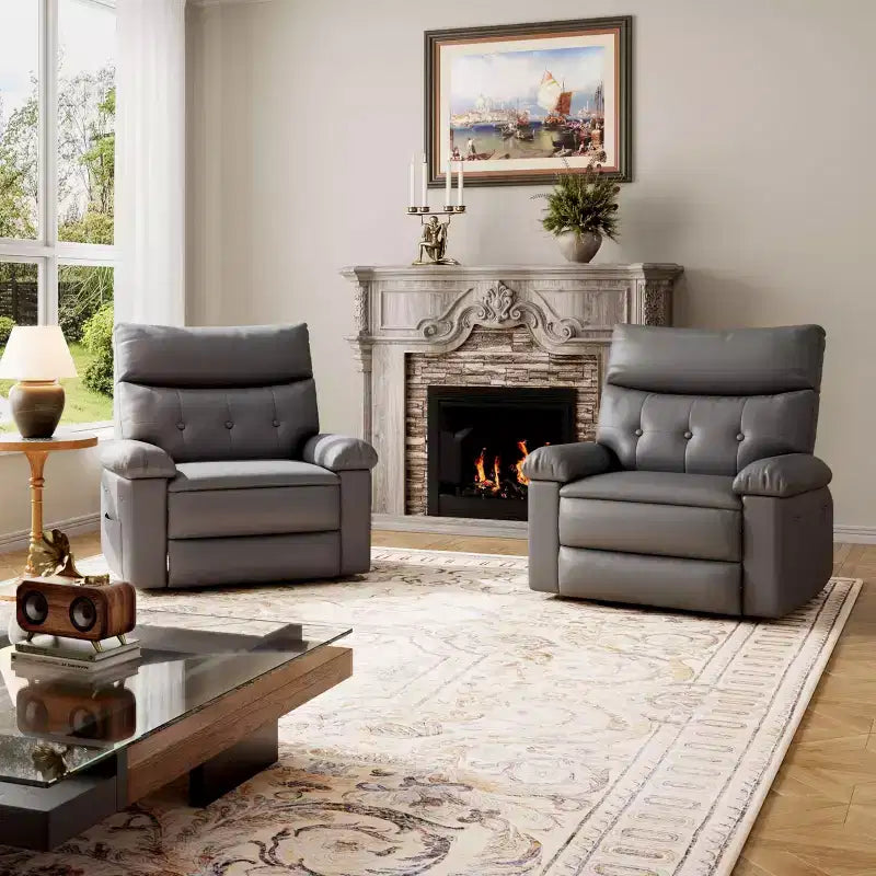 Fauteuil Inclinable Large Surdimensionné - Grand Fauteuil Inclinable Manuel en Faux Cuir PU pour Adultes, Fauteuil de Repos au Confort Exceptionnel