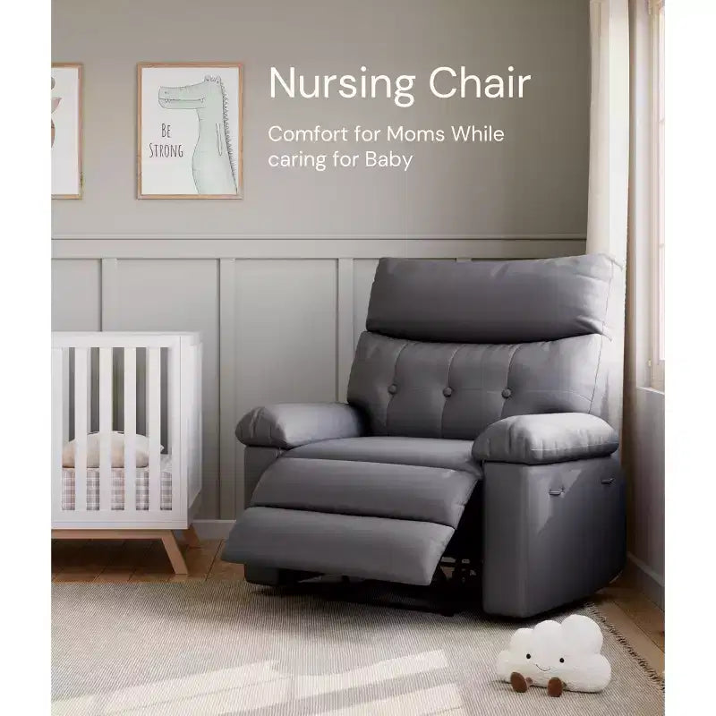 Fauteuil Inclinable Large Surdimensionné - Grand Fauteuil Inclinable Manuel en Faux Cuir PU pour Adultes, Fauteuil de Repos au Confort Exceptionnel