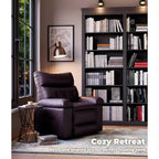Fauteuil Inclinable Large Surdimensionné - Grand Fauteuil Inclinable Manuel en Faux Cuir PU pour Adultes, Fauteuil de Repos au Confort Exceptionnel