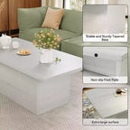 Table basse rectangulaire Dyonery, 120 cm, table basse moderne en bois massif, table basse de cocktail rustique de ferme