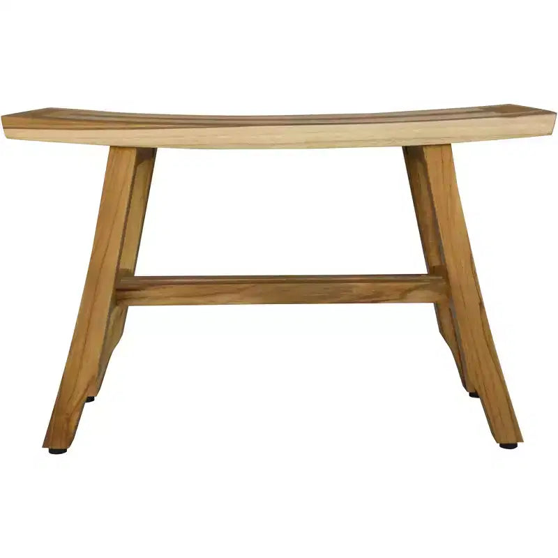 HomeRoots 28 Natural Teak Rectangular Shower Bench