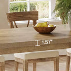 MAYEERTY 86.61 Grande Table de Salle à Manger Spacieuse, Bureau Multifonctionnel avec Pieds Larges Robustes et Montage Facile