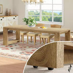 MAYEERTY 86.61 Grande Table de Salle à Manger Spacieuse, Bureau Multifonctionnel avec Pieds Larges Robustes et Montage Facile