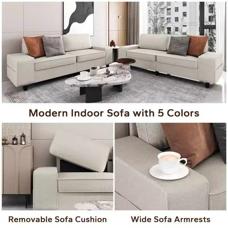 Causeuse de salon d'intérieur de style moderne Uptiot
