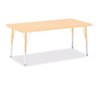 Jonti-Craft Berries Elementary Maple Top/Edge Rectangle Table 30 x 60 in Beige