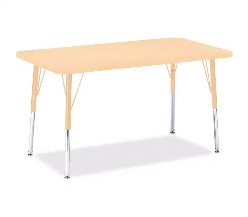 Jonti-Craft Berries Adult Height Maple Top/Edge Rectangle Table (24 x 36)