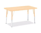 Table rectangulaire Jonti-Craft Berries avec plateau et bord en érable, hauteur adulte (24 x 36)
