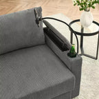 Okak Canapé-lit Moderne Pliable et Extensible 54.33 Canapé-lit Convertible Futon avec 3 longueurs et Dossier Ajustable pour Salon