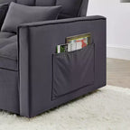 Okak Canapé-lit Moderne Pliable et Extensible 54.33 Canapé-lit Convertible Futon avec 3 longueurs et Dossier Ajustable pour Salon