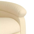 vidaXL Fauteuil inclinable électrique releveur - Tissu crème, repose-pieds et dossier motorisés, rembourrage confortable, siège de cinéma maison