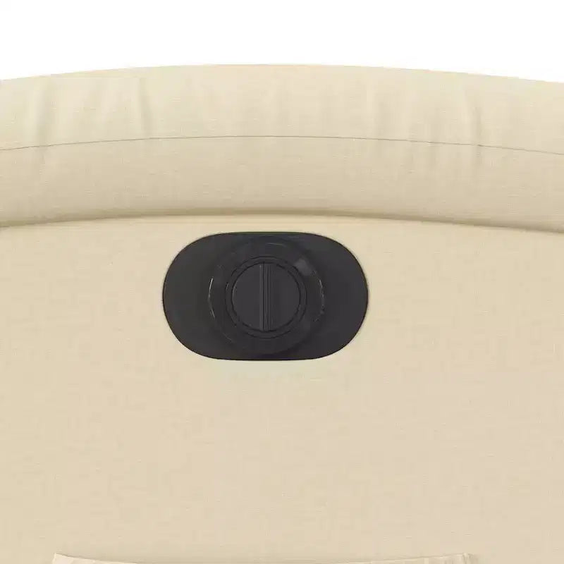 vidaXL Fauteuil inclinable électrique releveur - Tissu crème, repose-pieds et dossier motorisés, rembourrage confortable, siège de cinéma maison