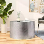 Okak Lot de 2 tables d'appoint, tables de bout modernes en métal pour l'intérieur et l'extérieur, tables basses décoratives pour le jardin, le salon, la cour, le balcon