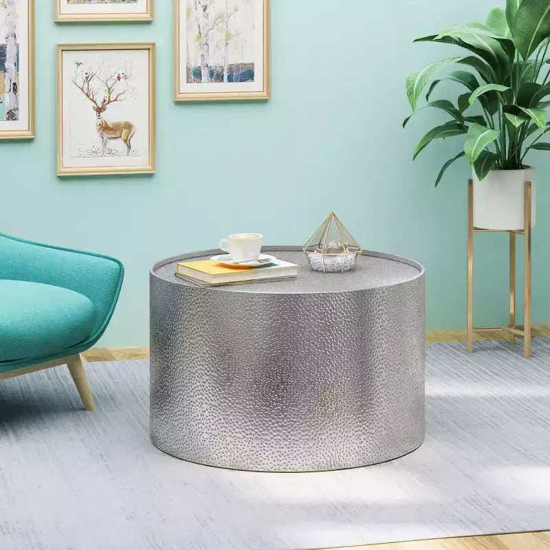 Okak Lot de 2 tables d'appoint, tables de bout modernes en métal pour l'intérieur et l'extérieur, tables basses décoratives pour le jardin, le salon, la cour, le balcon