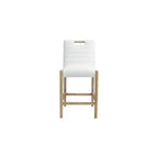 Meridian Furniture, Tabouret de comptoir Aimee en similicuir crème