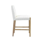 Meridian Furniture, Tabouret de comptoir Aimee en similicuir crème