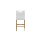 Meridian Furniture, Tabouret de comptoir Aimee en similicuir crème
