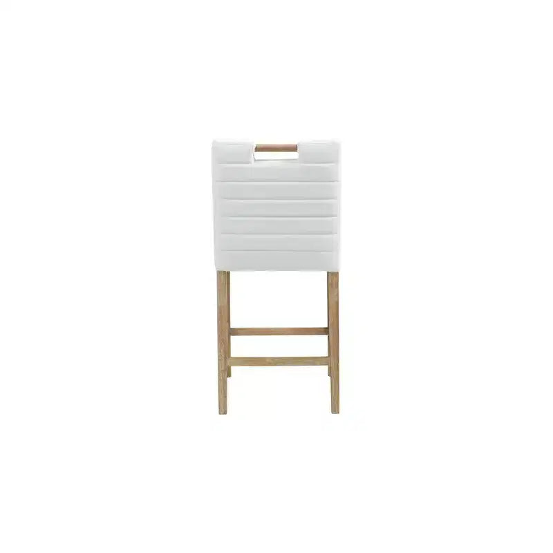 Meridian Furniture, Tabouret de comptoir Aimee en similicuir crème