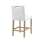 Meridian Furniture, Tabouret de comptoir Aimee en similicuir crème