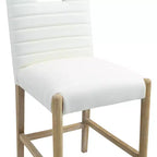 Meridian Furniture, Tabouret de comptoir Aimee en similicuir crème