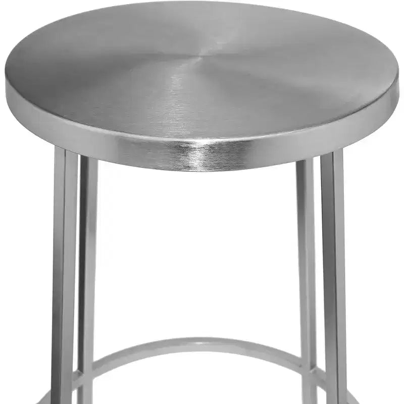 Meridian Furniture, Tabouret de bar Tyson en fer argenté