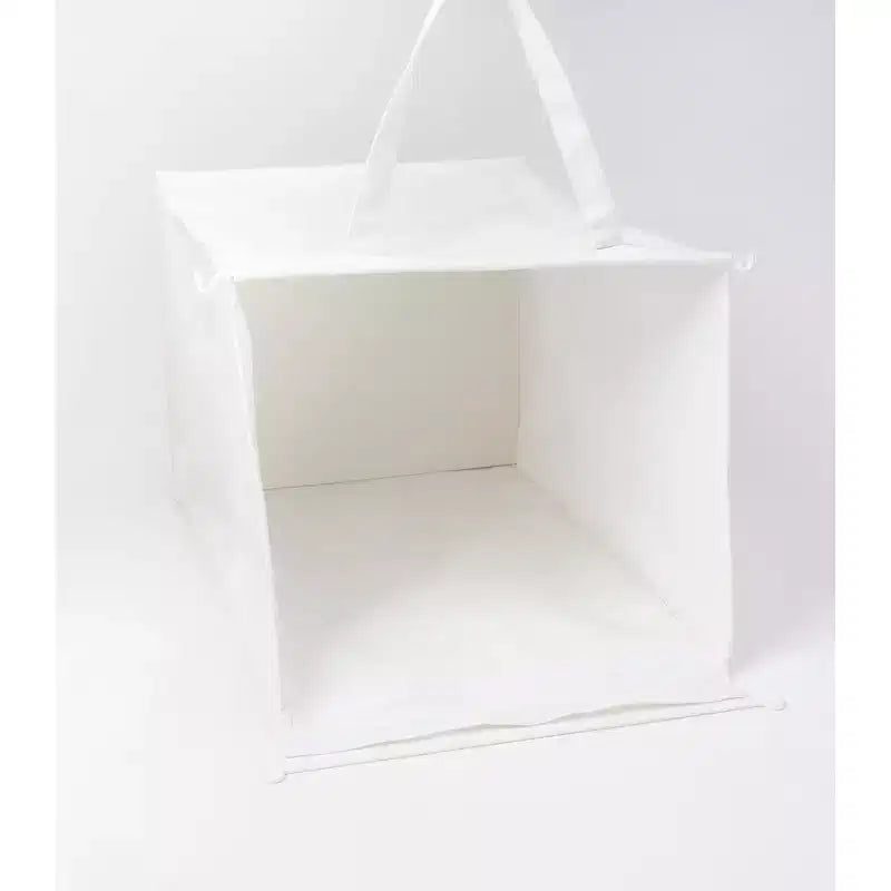 Panier à Linge avec Doublure en Coton – Noir/Blanc, Cadre en Acier, pour 1 Personne