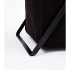 Panier à Linge avec Doublure en Coton – Noir/Blanc, Cadre en Acier, pour 1 Personne