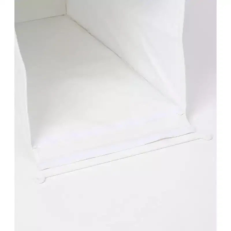 Panier à Linge avec Doublure en Coton – Noir/Blanc, Cadre en Acier, pour 1 Personne