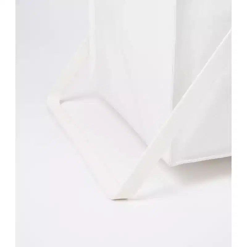 Panier à Linge avec Doublure en Coton – Noir/Blanc, Cadre en Acier, pour 1 Personne