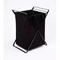 Yamazaki Home Laundry Hamper with Cotton Liner - Two Sizes - Steel + Cotton