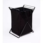 Yamazaki Home Laundry Hamper with Cotton Liner - Two Sizes - Steel + Cotton