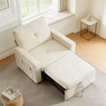 Dyonery 42.5 3-in-1 Sleeper Chair Bed, Convertible Sofa Chair with Pull Out Bed, Adjustable Backrest, Side Pockets