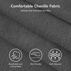 Canapé-lit convertible 3-en-1 vert/gris/blanc, 2 places, chenille