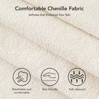 Canapé-lit convertible 3-en-1 vert/gris/blanc, 2 places, chenille