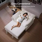 Canapé-lit convertible 3-en-1 vert/gris/blanc, 2 places, chenille